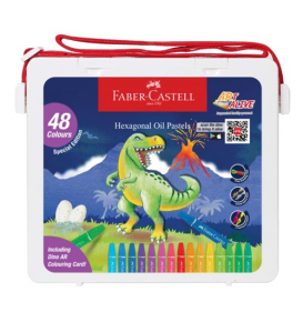 Bút Sáp Dầu Lục Giác, 48 Màu - Dinosaur